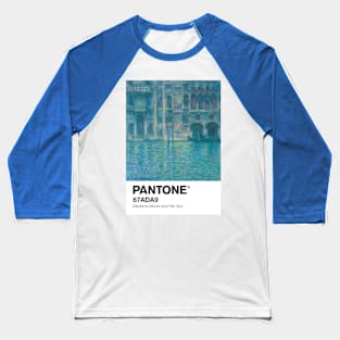 PANTONE MONET -  PANTONE Palazzo da Mula, Venice (1908) by Claude Monet Portrait Baseball T-Shirt